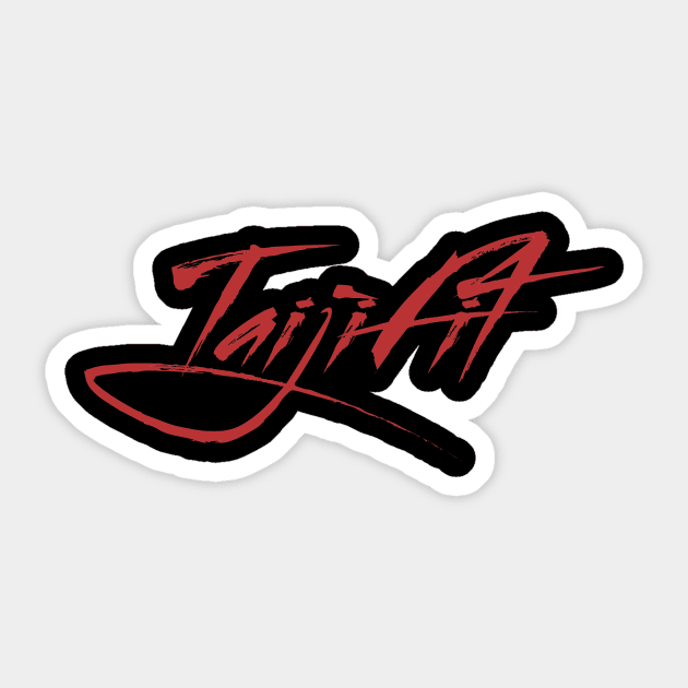 Taijifit Script Tee Sticker by TaijiFit